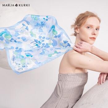 瑪麗亞.古琦（MARJA KURKI）小方巾 歐美風氣質優(yōu)雅高檔桑蠶絲絲巾