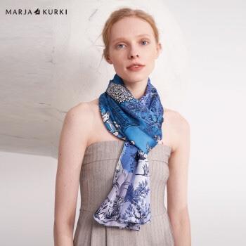 瑪麗亞.古琦(MARJA KURKI)絲巾真絲女媽媽長巾
