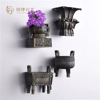 中國國家博物館立體青銅器小盆栽冰箱貼套裝創(chuàng)意冰箱貼紀(jì)念品禮物