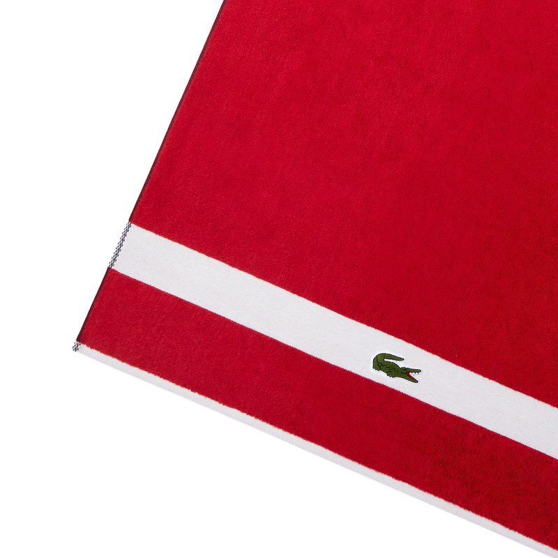 LCMJ-005 Lacoste CASUAL 運(yùn)動(dòng)巾單條紅 50*100cm